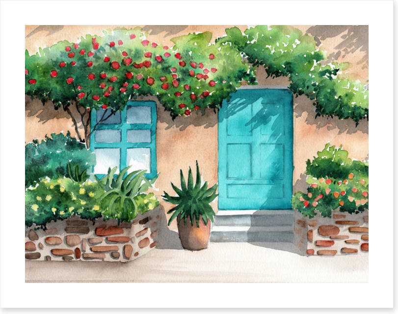 The turquoise door