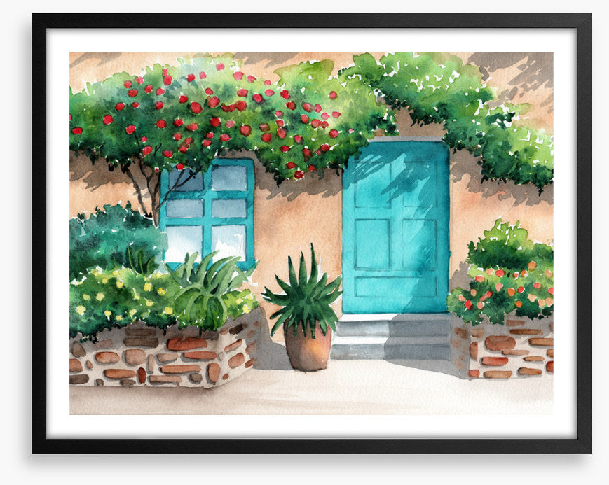 The turquoise door