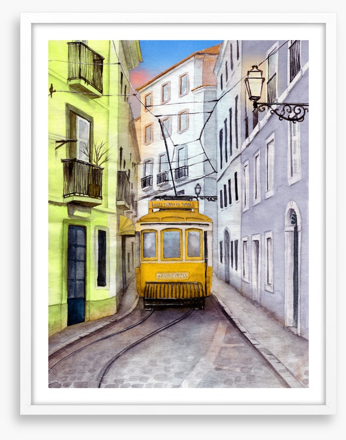 The old yellow tram