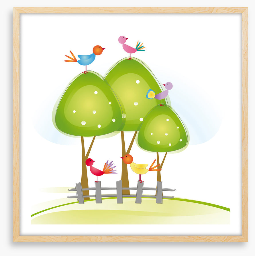 Green tree birds