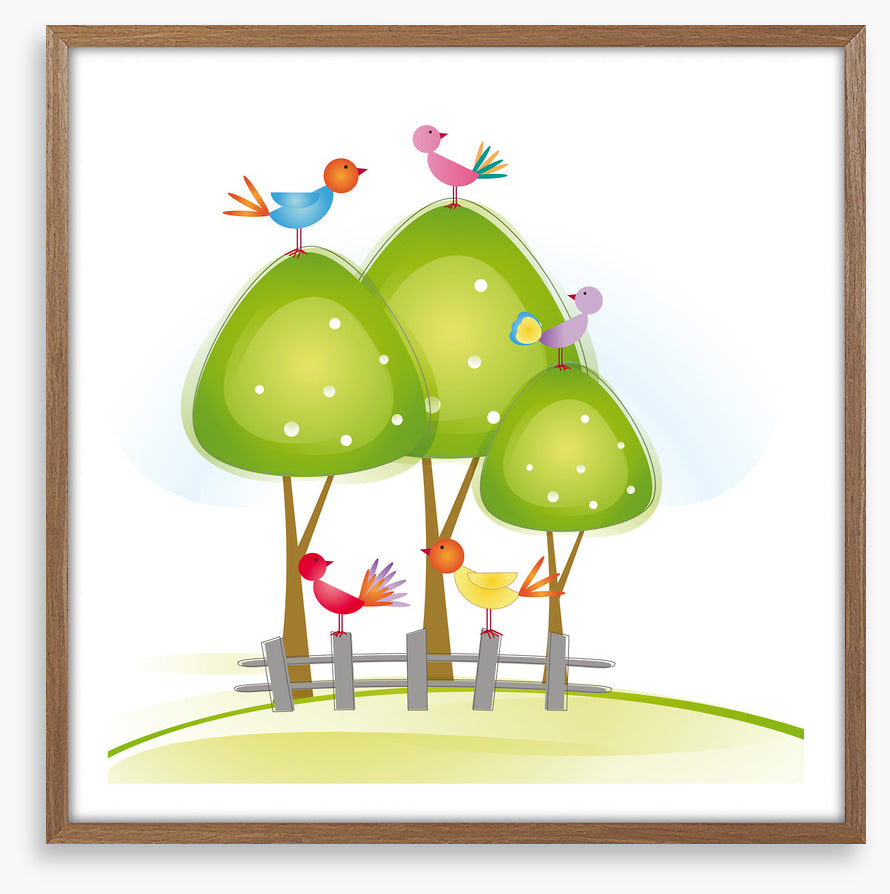 Green tree birds