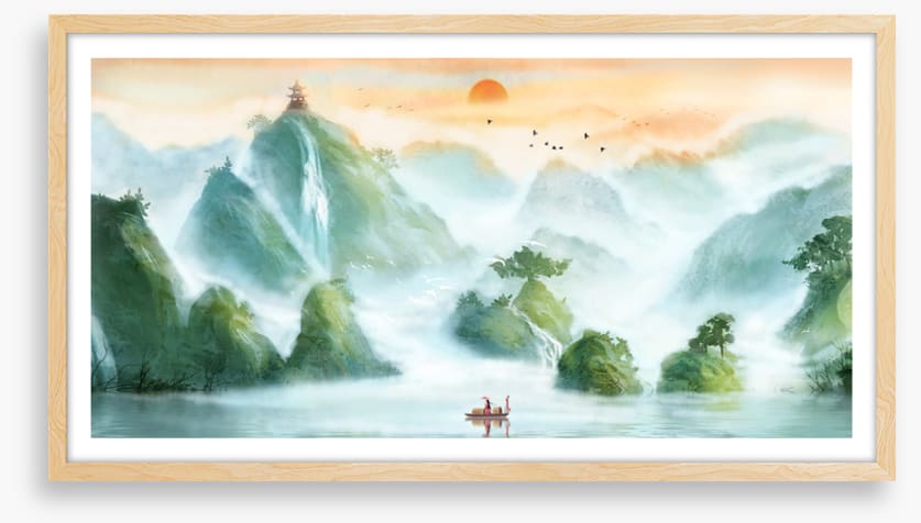 Fishing below the sunrise