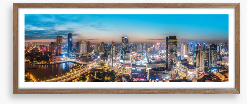 Ningbo nightfall panorama