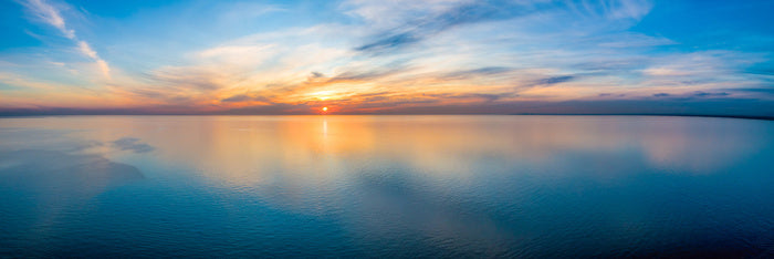 Sunset sea panorama