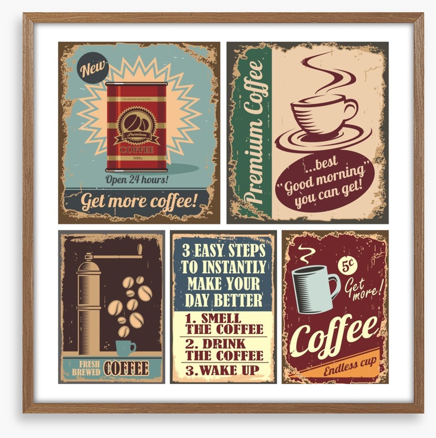 Vintage coffee sign