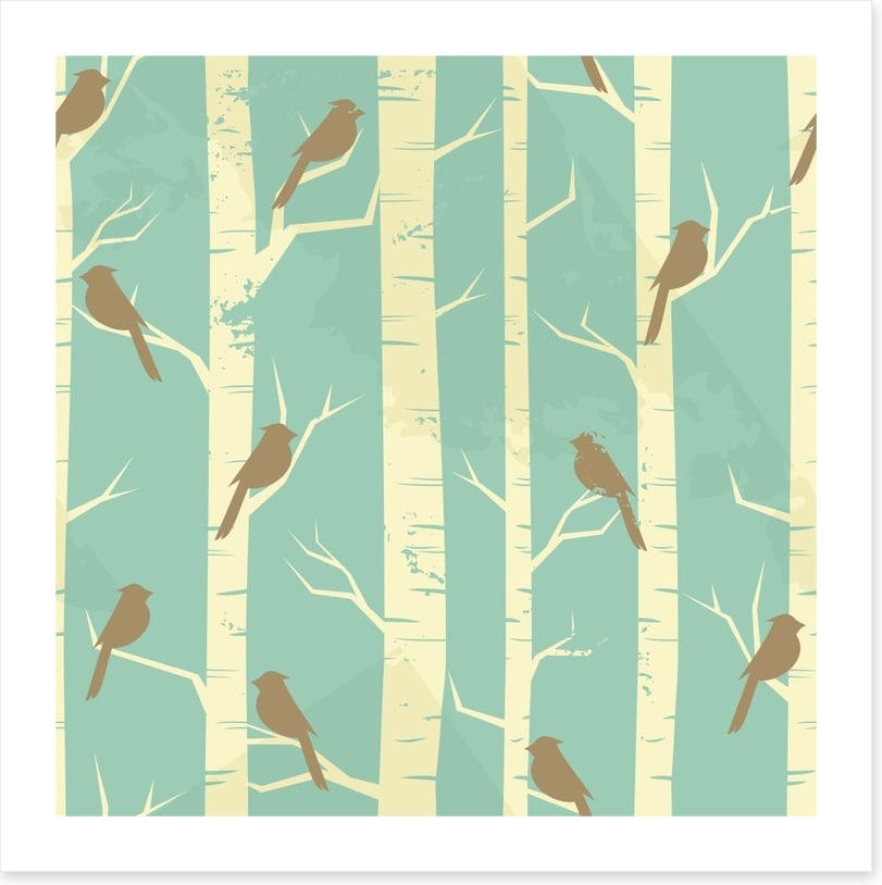 Birch and birds
