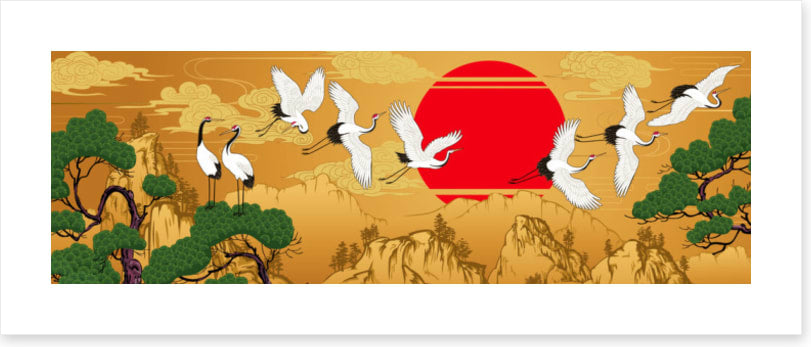 Golden evening flight