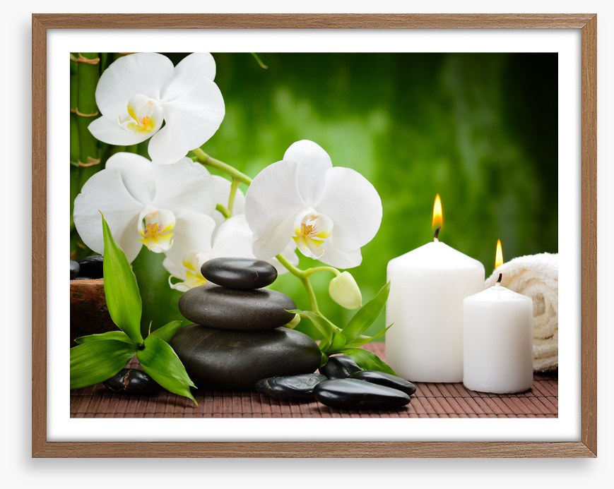 White orchid candlelight