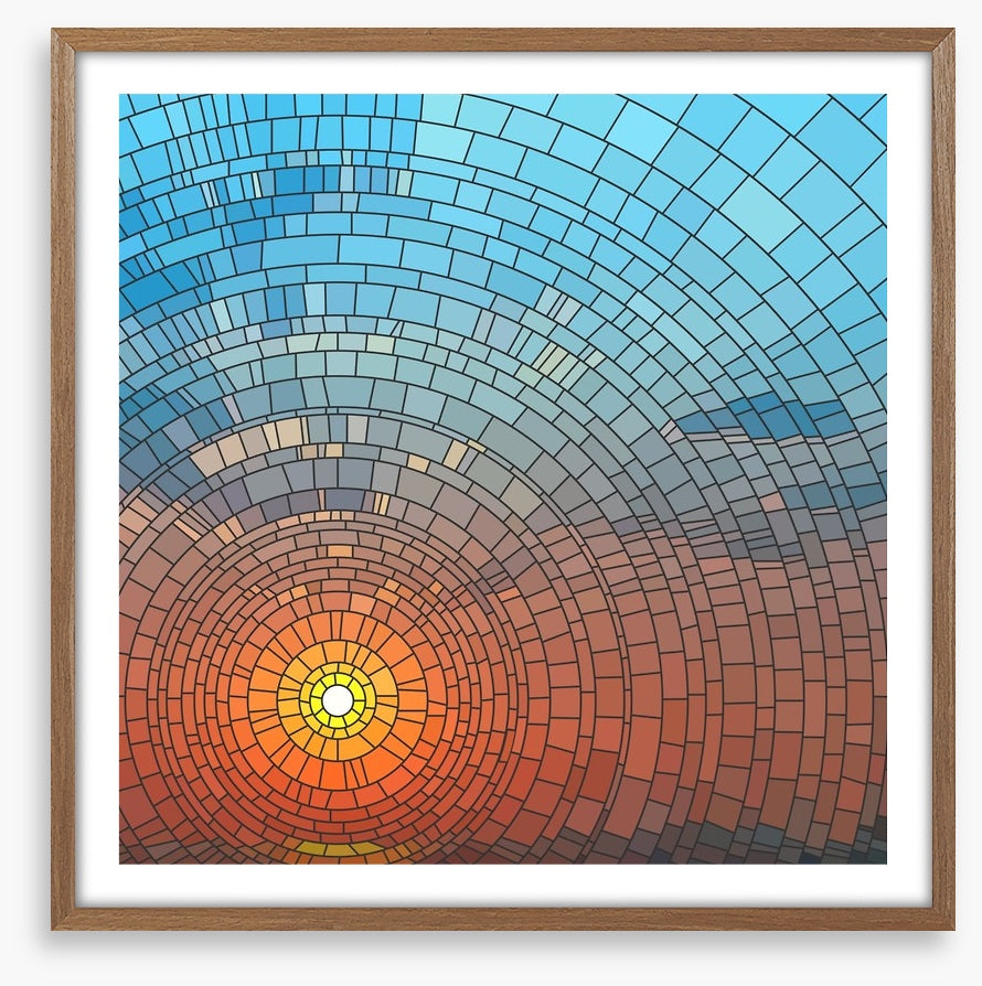 Golden sundown mosaic