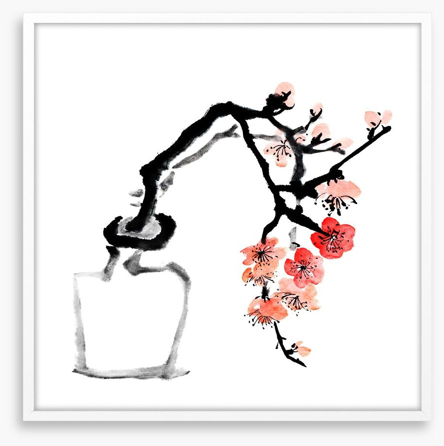 Plum blossoms in ink