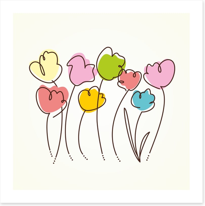 Eight tulips