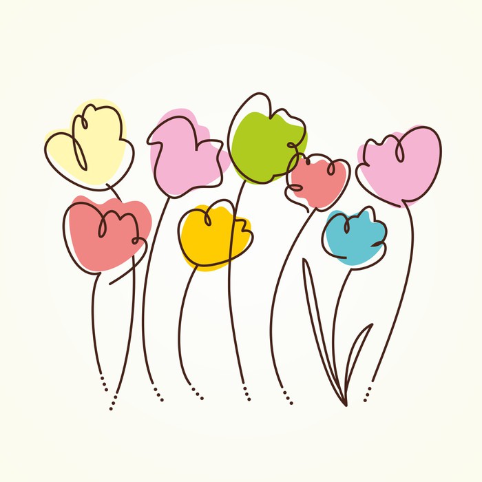Eight tulips