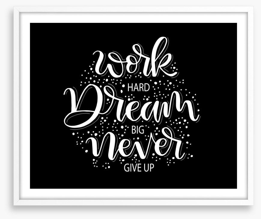 Never give up
