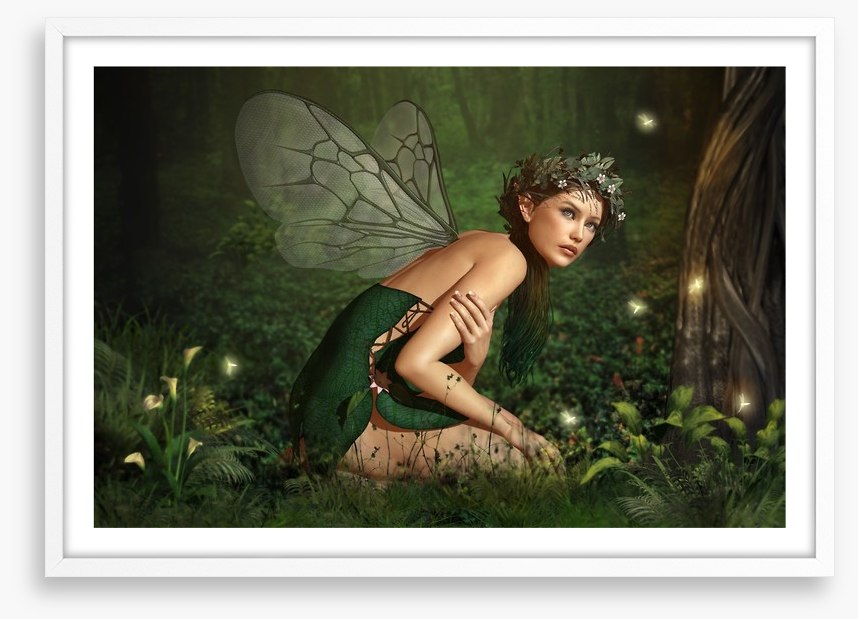 Forest nymph with fireflies