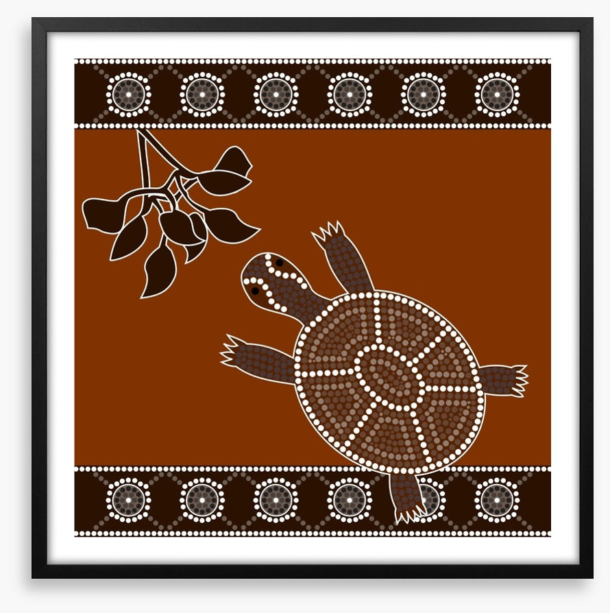 Turtle and leaves