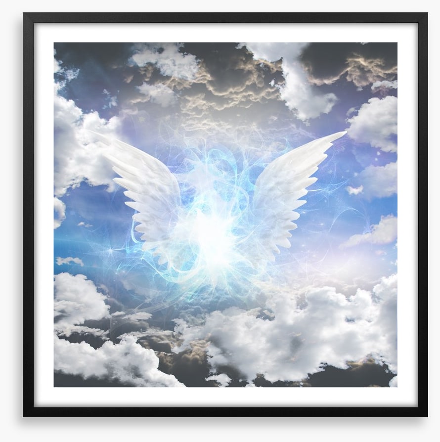 Angel in the clouds