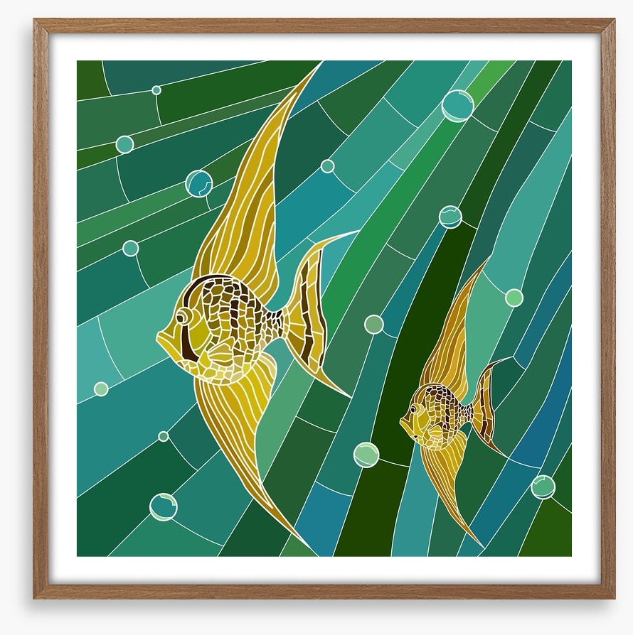 Yellow fish mosaic