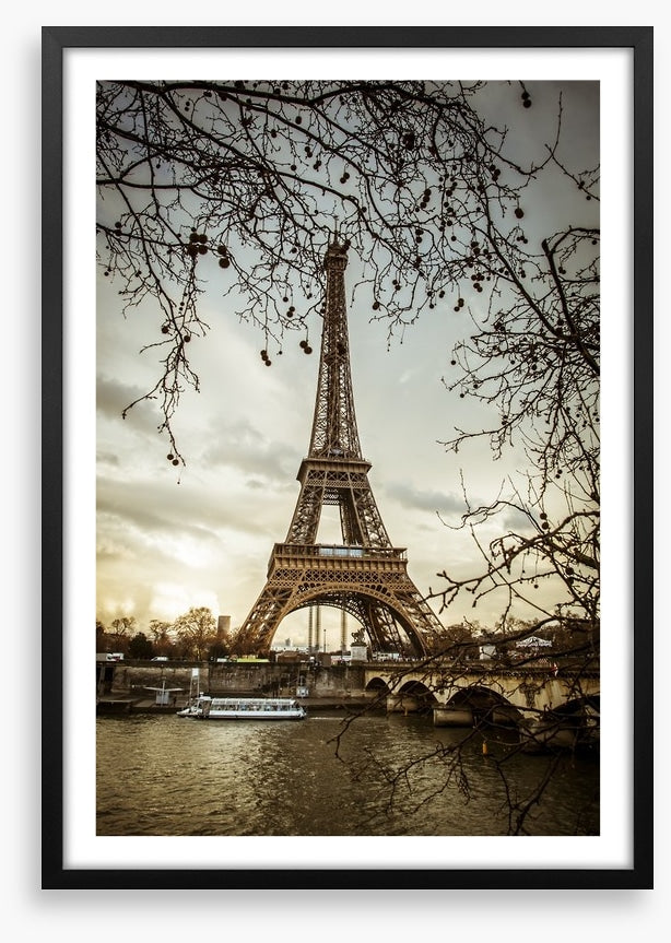 Eiffel tower from the Seine, France