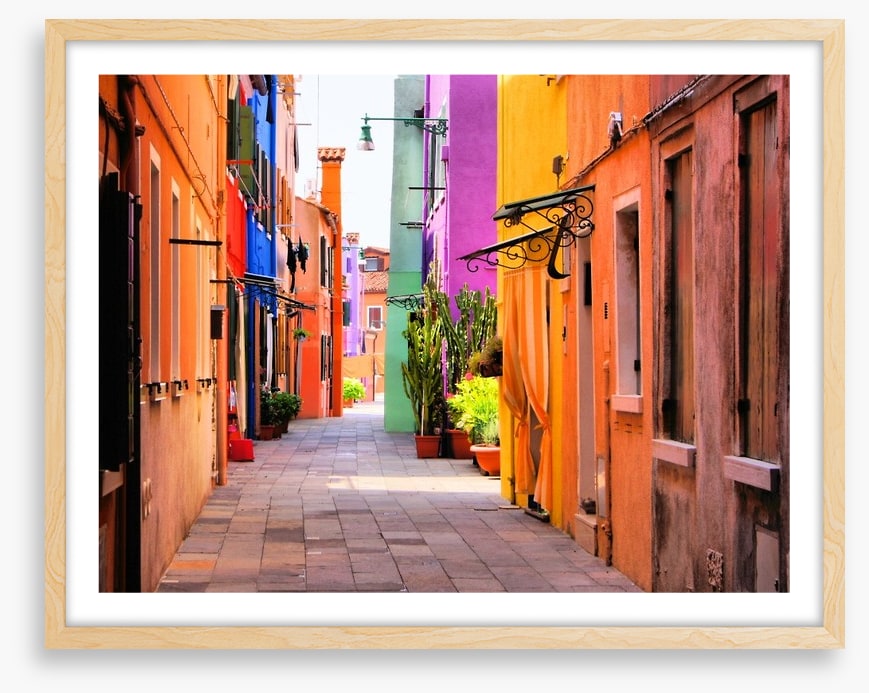 Colourful street in Burano
