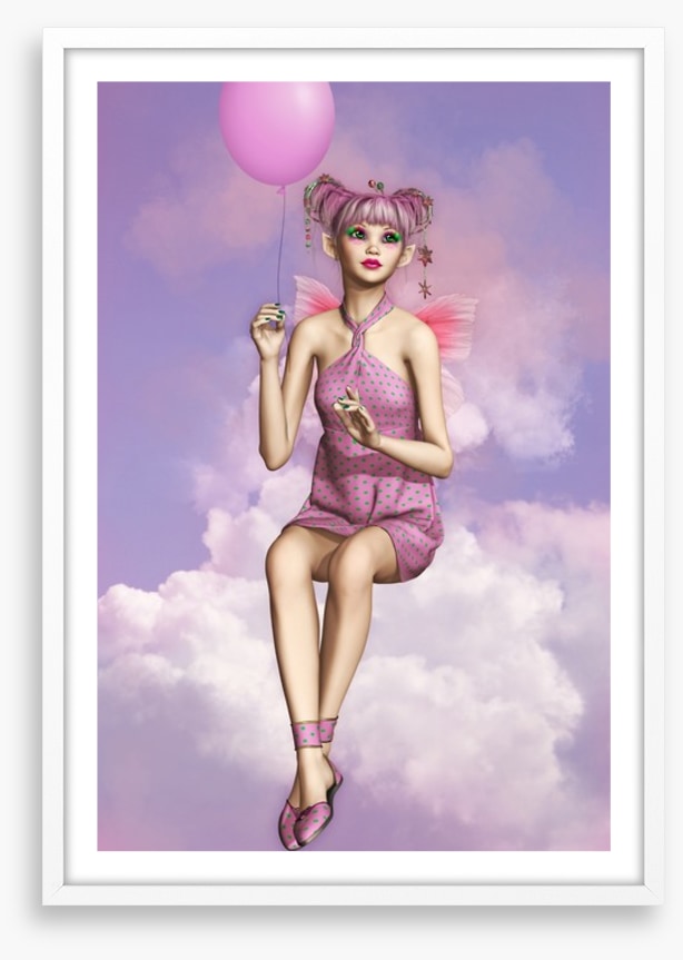 Pixie on a cloud