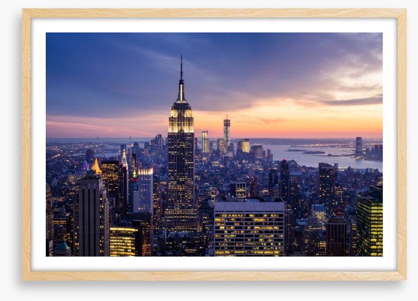 Skyscraper sunset, New York City