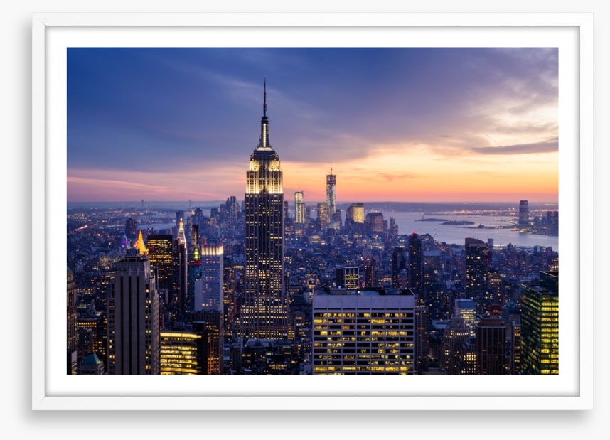 Skyscraper sunset, New York City
