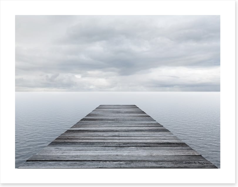 Jetty under the clouds