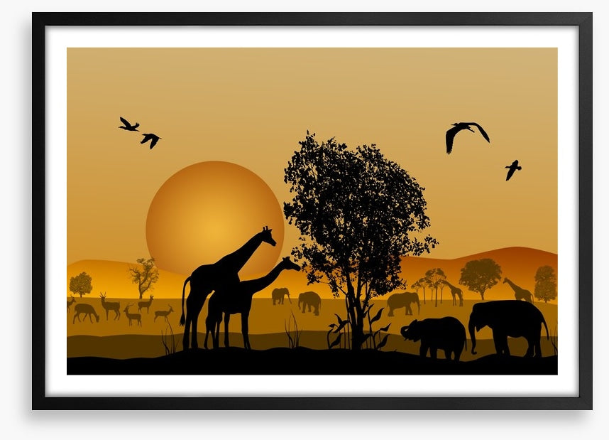 Golden safari sunset
