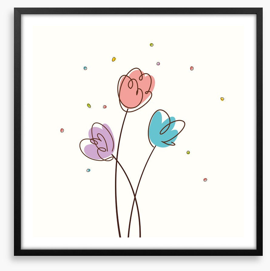 Three tulips