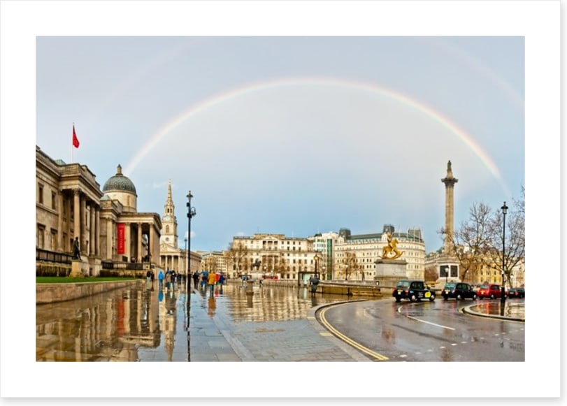 Trafalgar Square rainbow