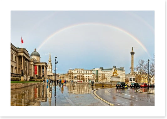 Trafalgar Square rainbow