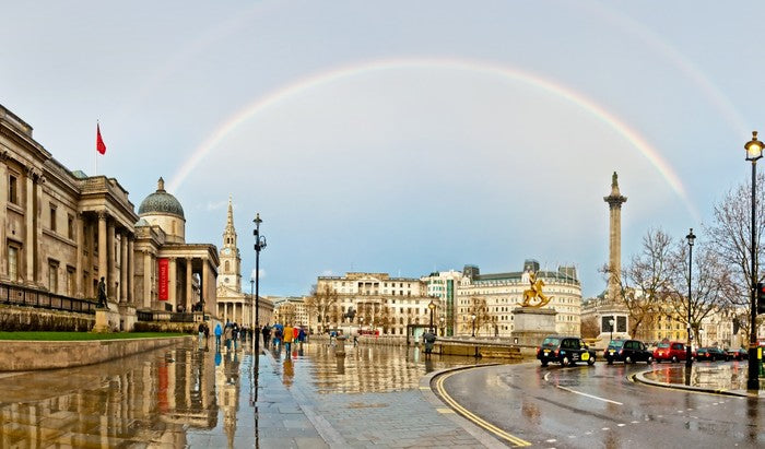 Trafalgar Square rainbow