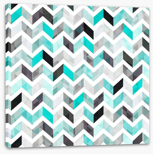 Turquoise herringbone