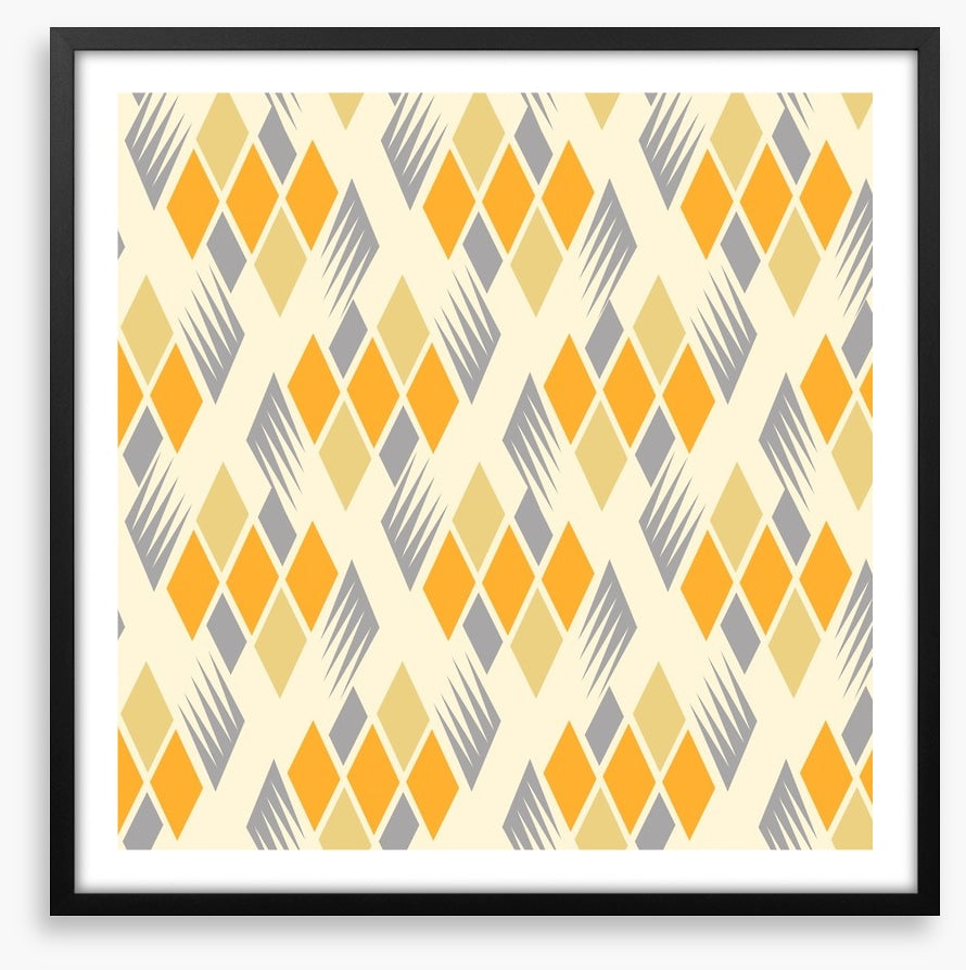Retro diamonds yellow