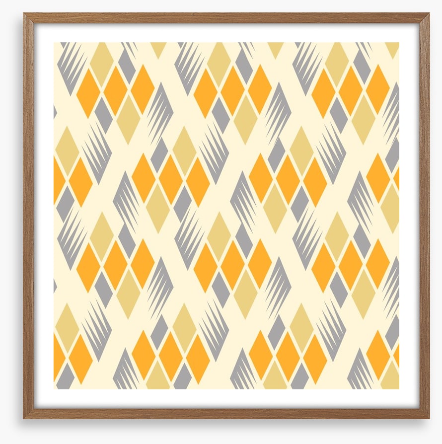 Retro diamonds yellow