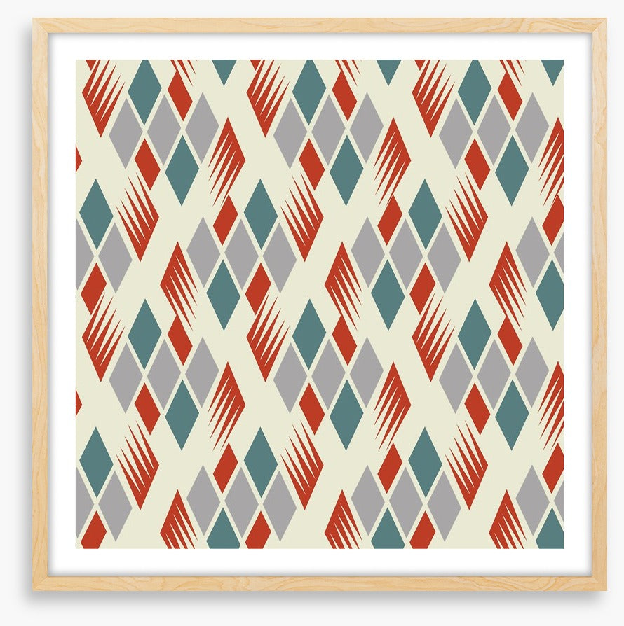 Retro diamonds red