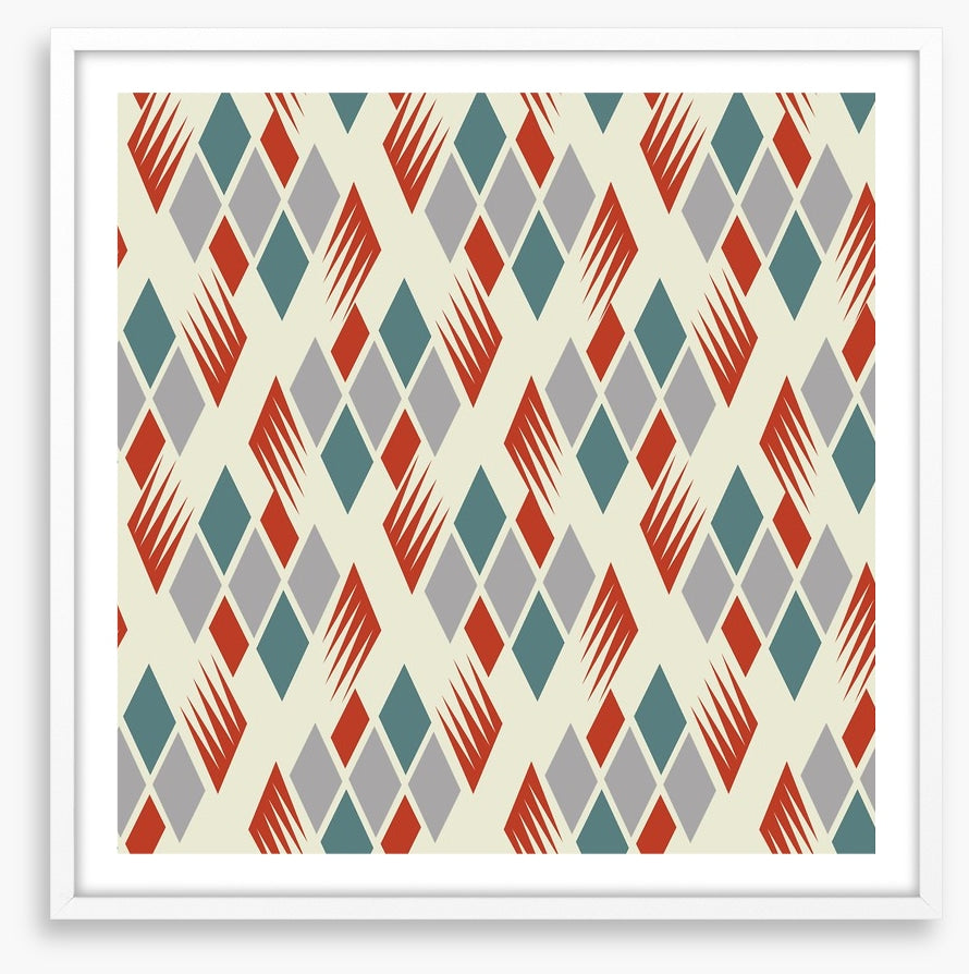 Retro diamonds red