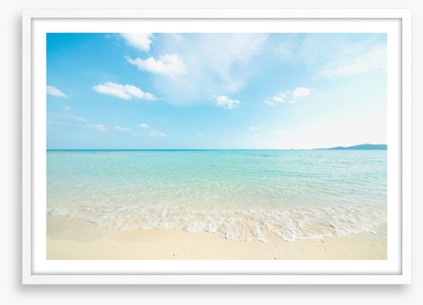 White beach ripples