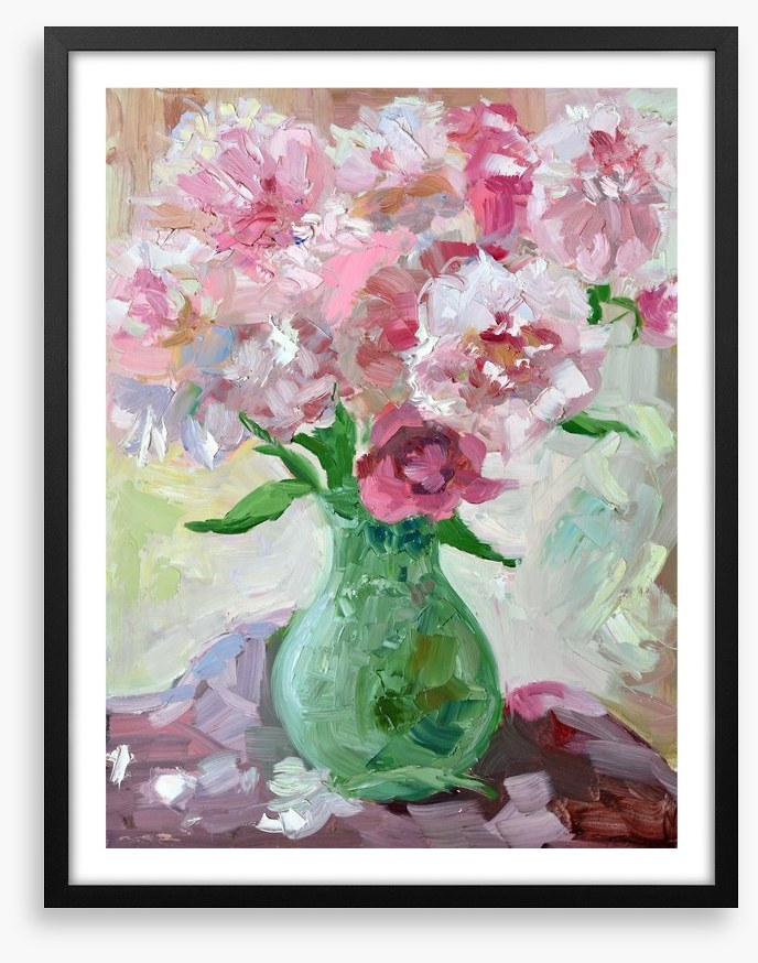 Pink peonies in a vase