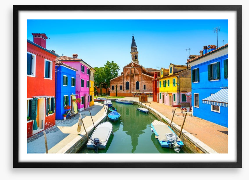 Burano canal church, Italy