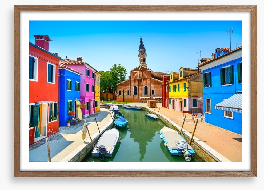 Burano canal church, Italy