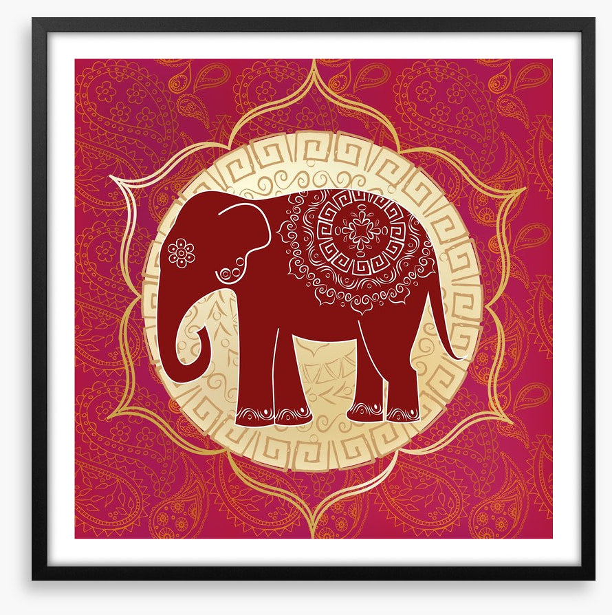 Elephant lotus mandala