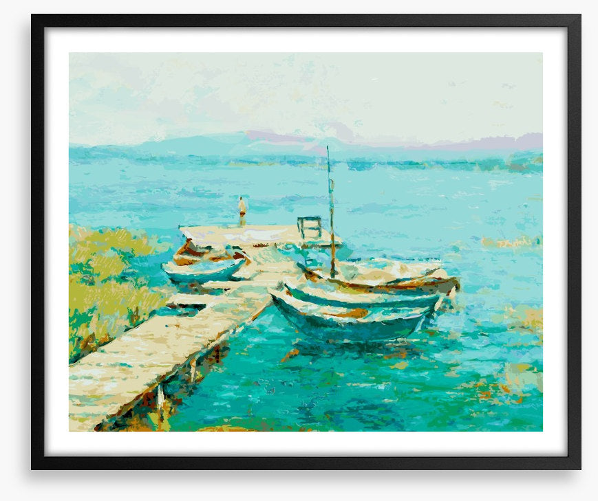 Blue lake boats