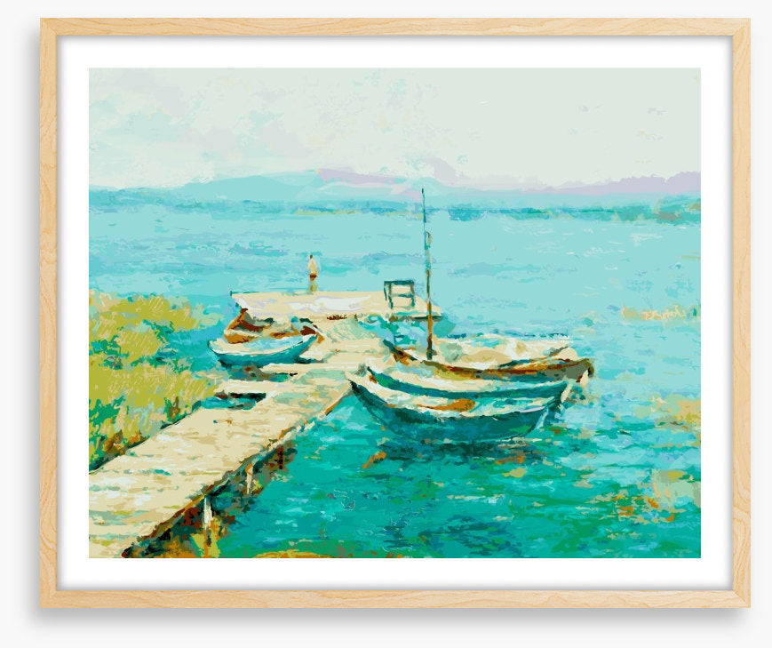 Blue lake boats