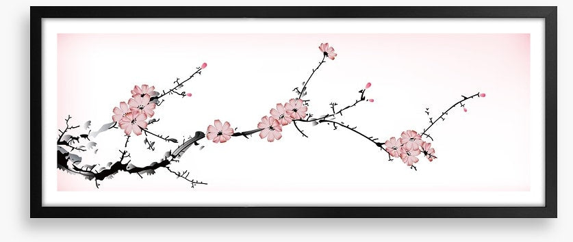 Pink blossom branch