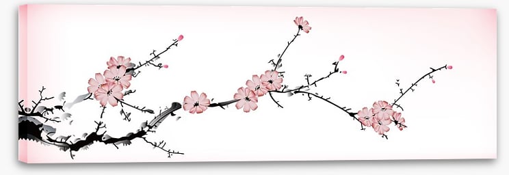 Pink blossom branch
