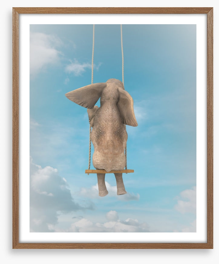 Elephant on the swing