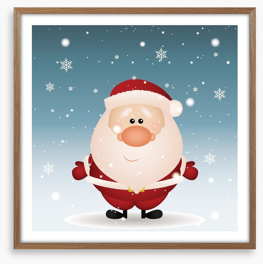 Santa in the snow
