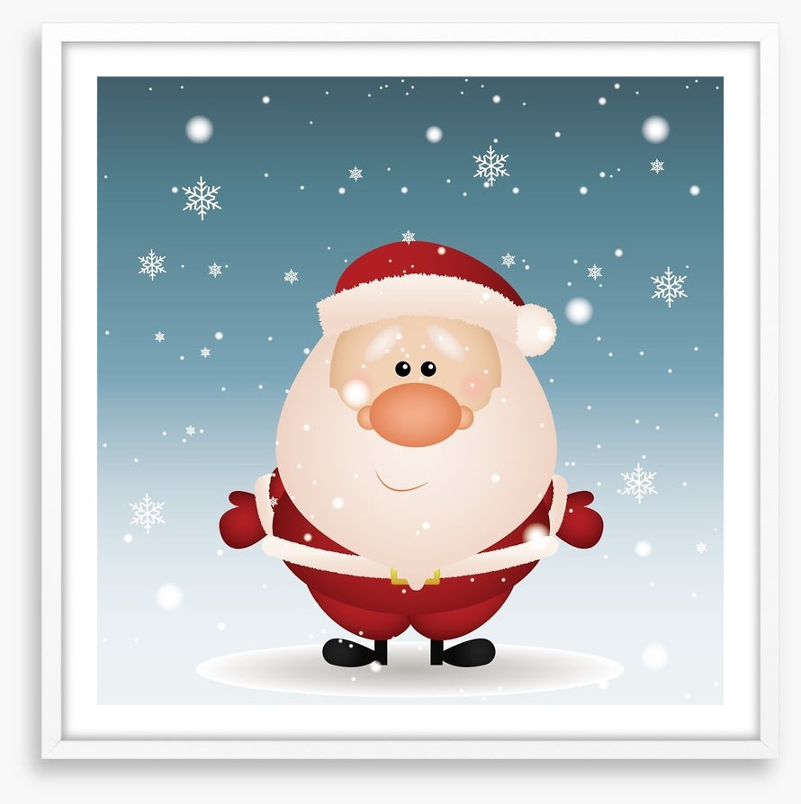 Santa in the snow