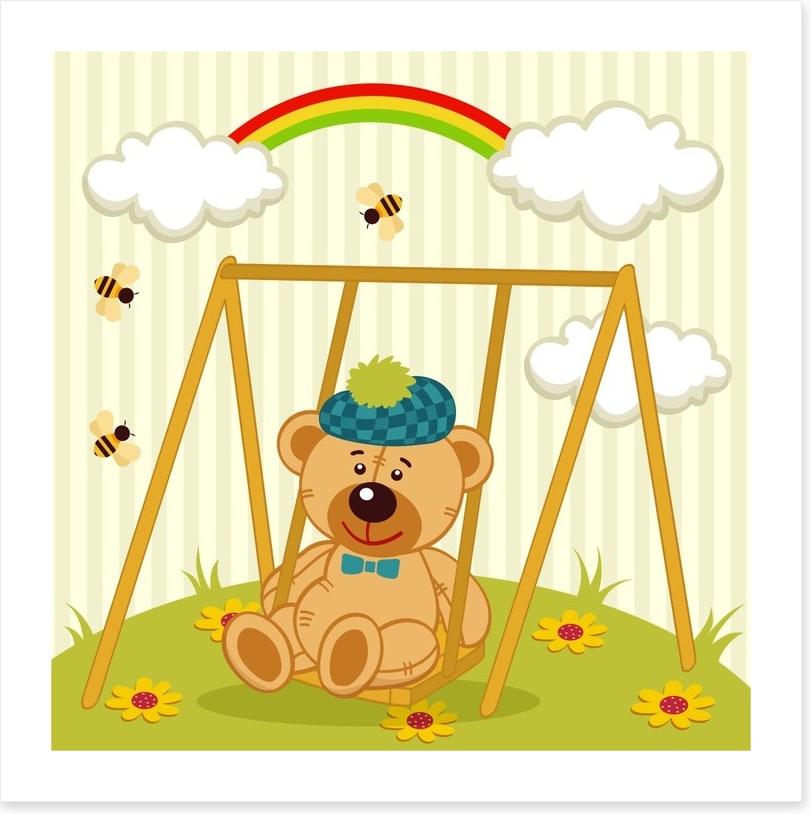 Bear on the swing